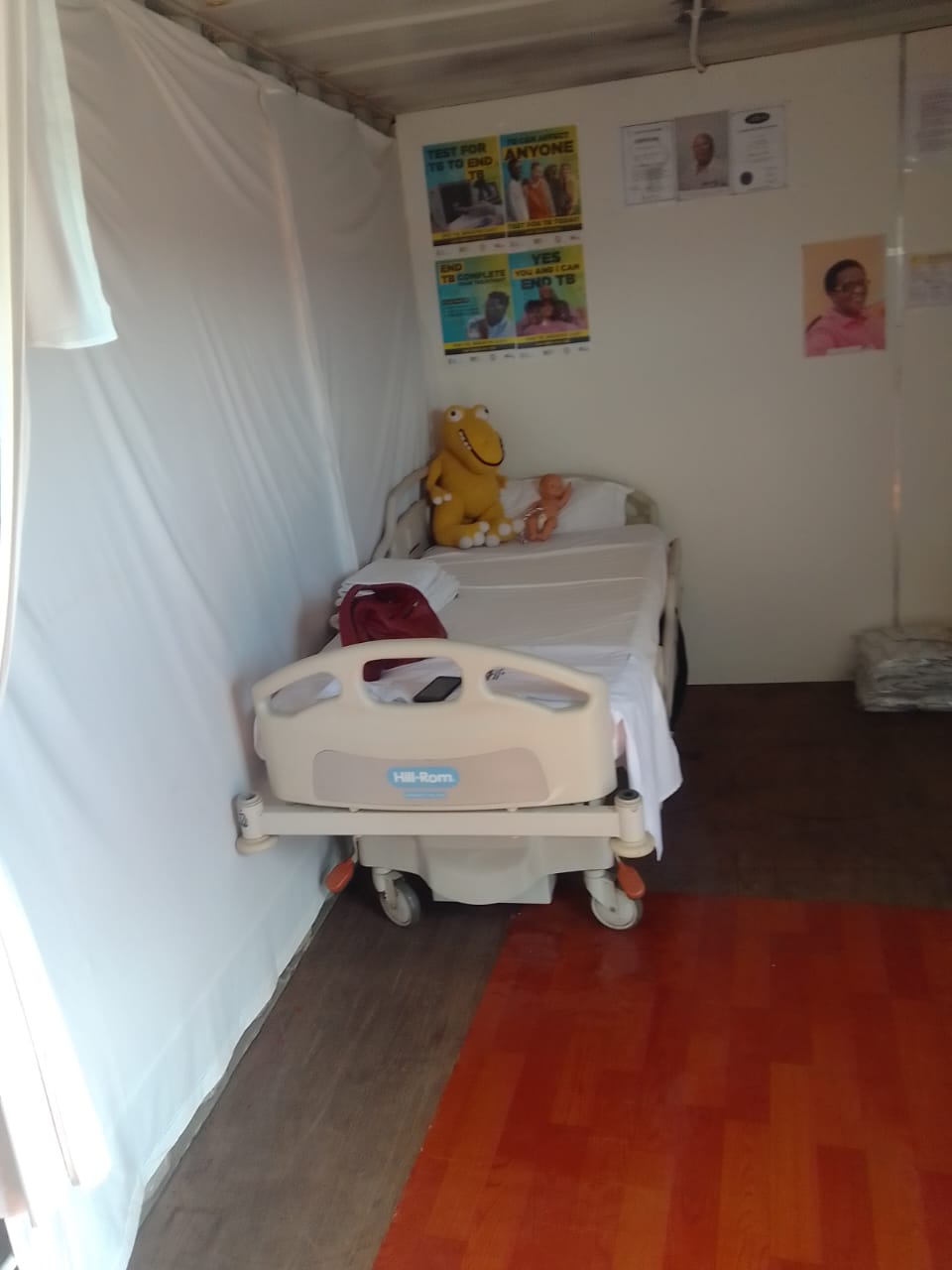 Clinic bed space at the Trauma and Rehabilitation Centre